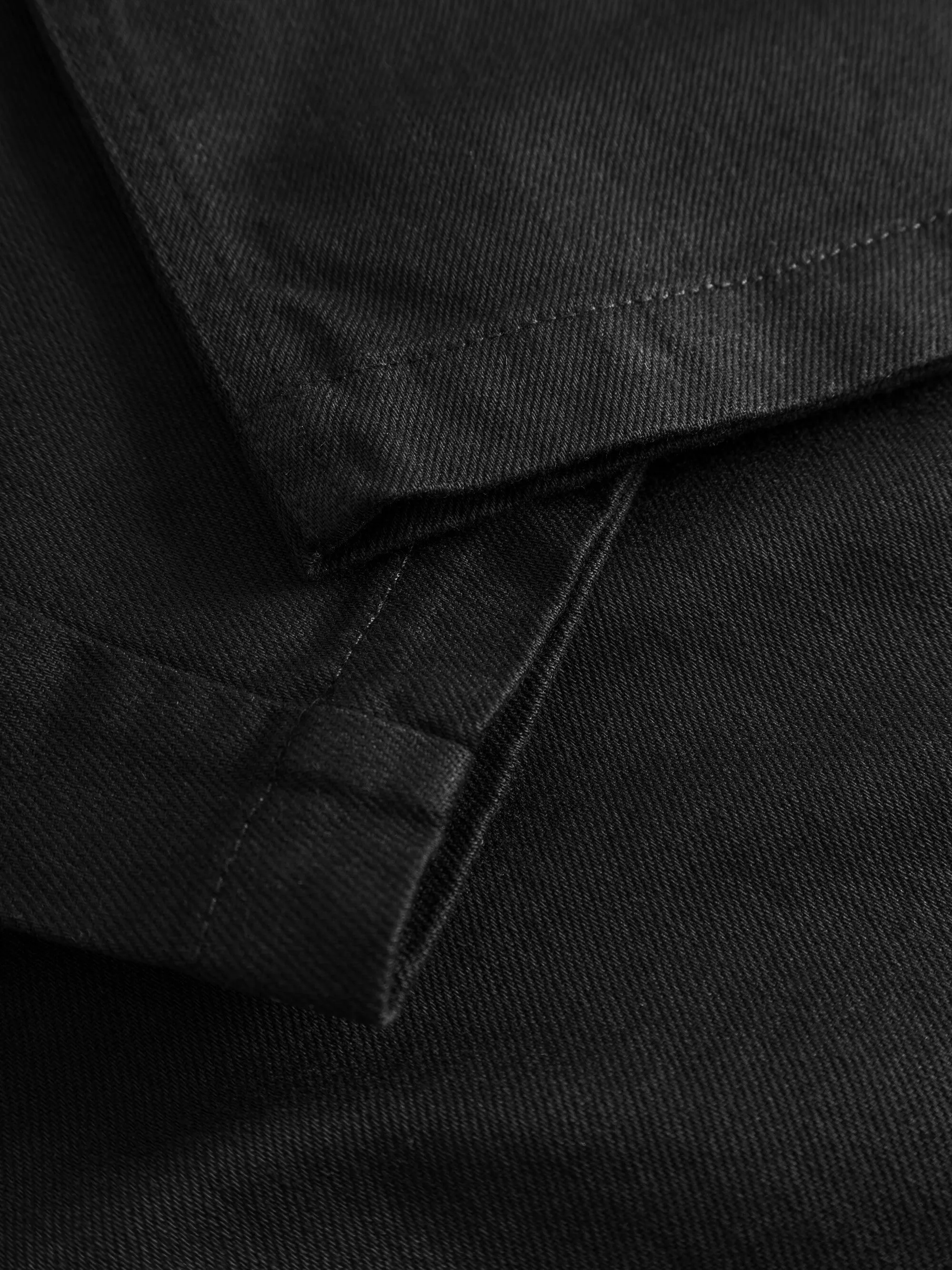 CHLOE barrel high-rise twill 5-pocket pants - Black Jet