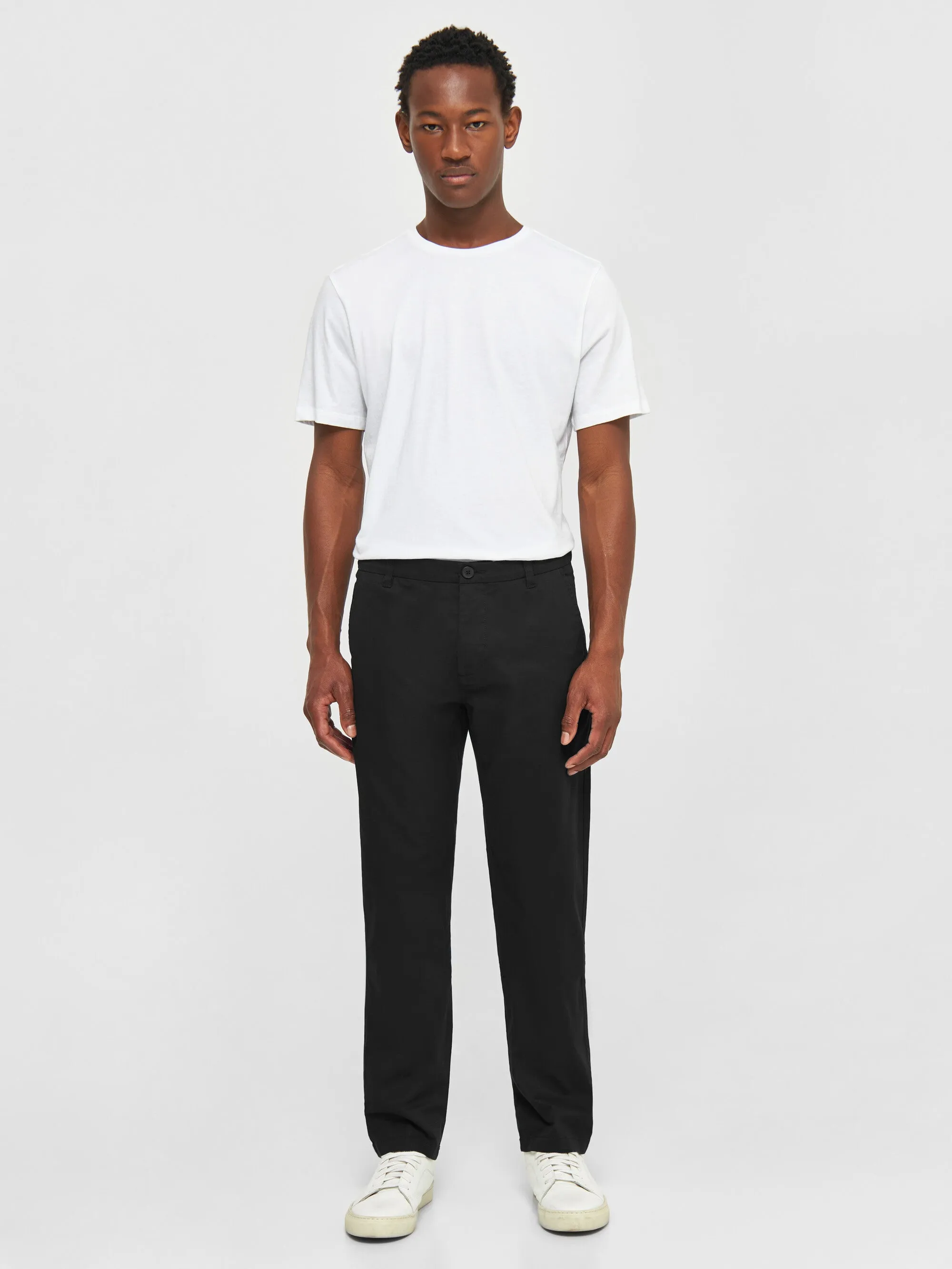 CHUCK regular chino poplin pant - Black Jet