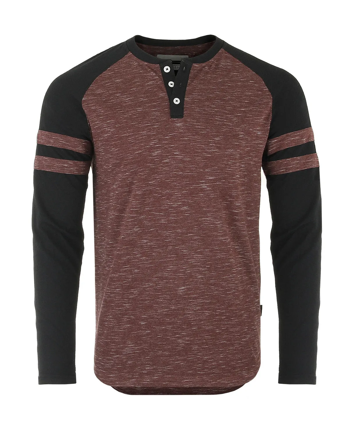 Casual Long Sleeve Baseball Raglan Athletic Fashion Henley Shirt