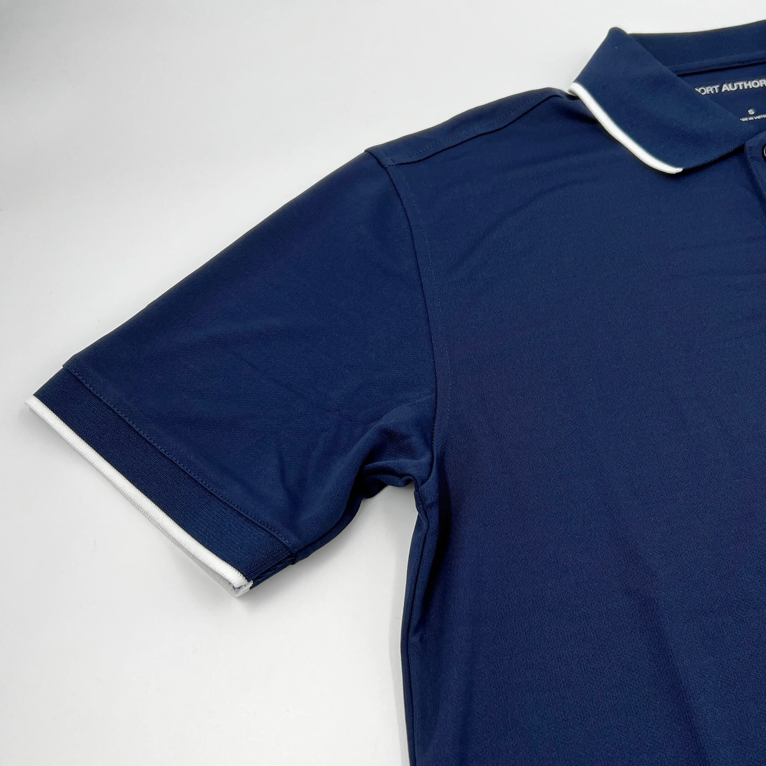 BFLO Navy With Embroidered Buffalo Dry Fit Polo