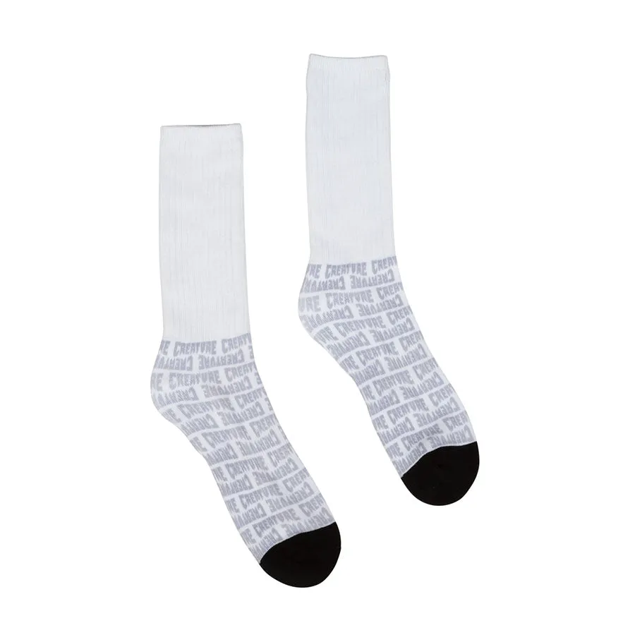 Creature Lurker Crew Socks White