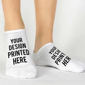 Design Your Own No-Show Socks White - Small