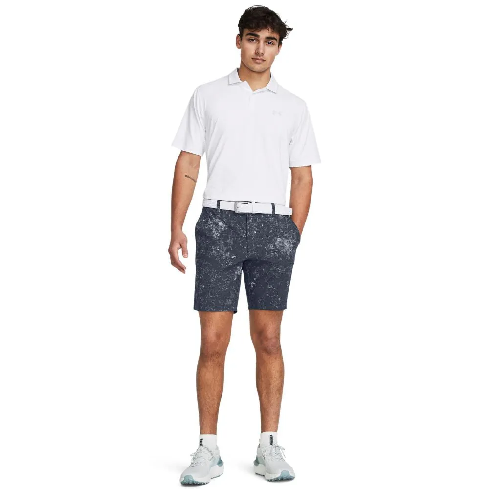 Drive Printed Tapered Fit Golf Shorts Grey - SS24