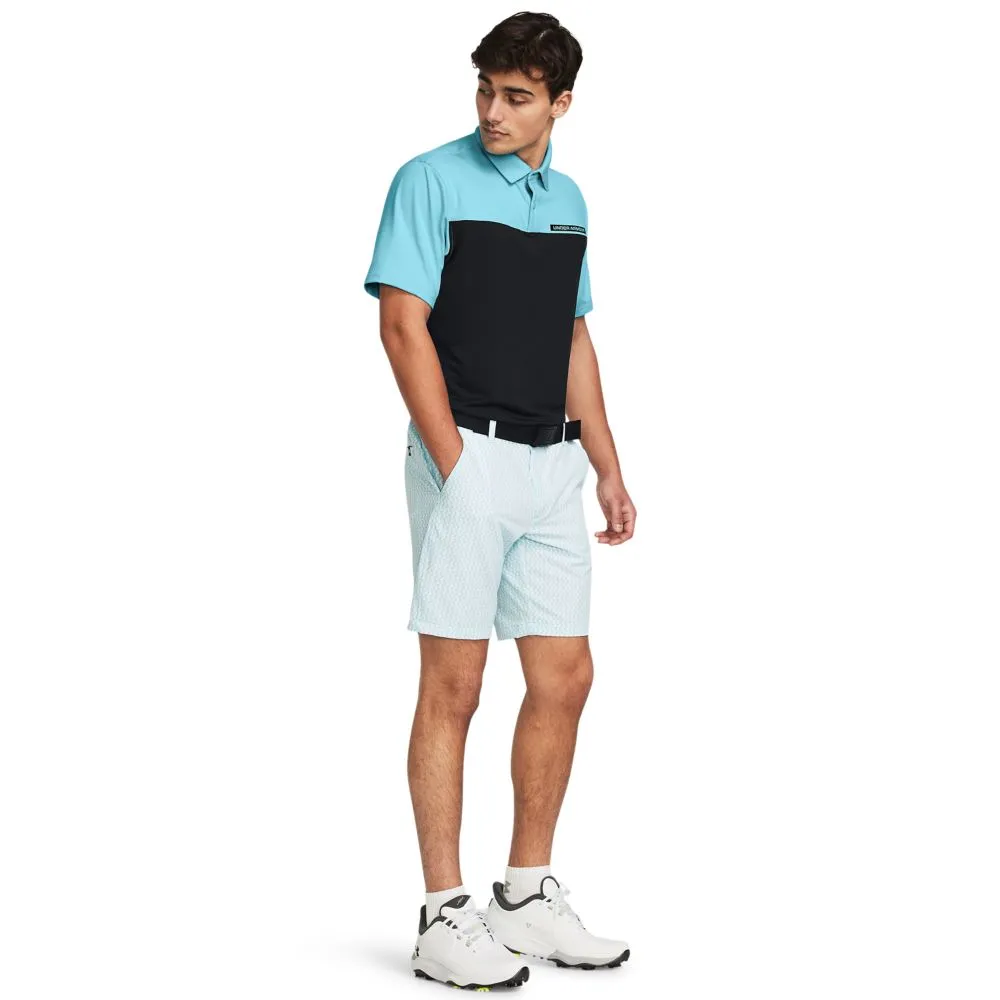 Drive Printed Tapered Fit Golf Shorts White - SS24