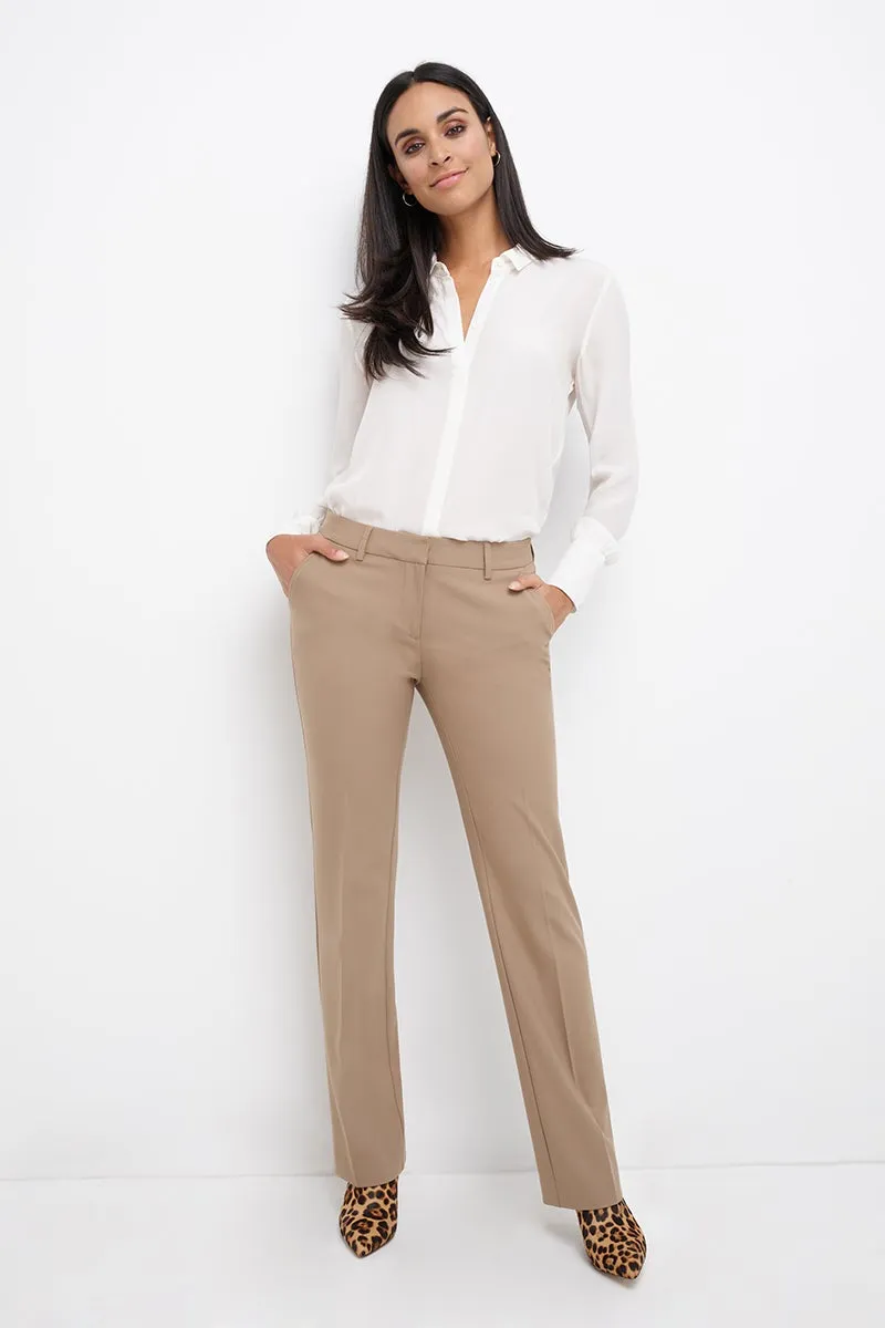 Easy care straight leg trouser dress pants