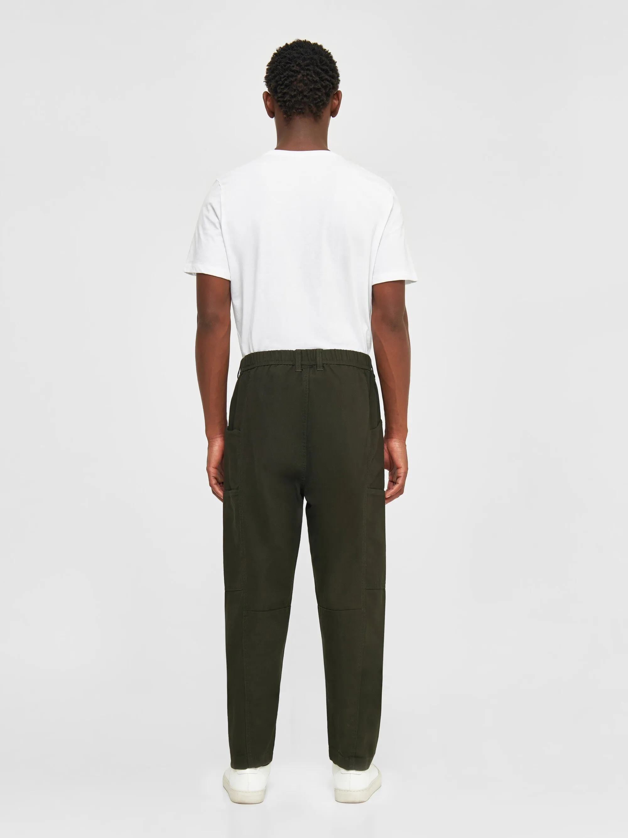 ELM carrot canvas belt pants - Forrest Night