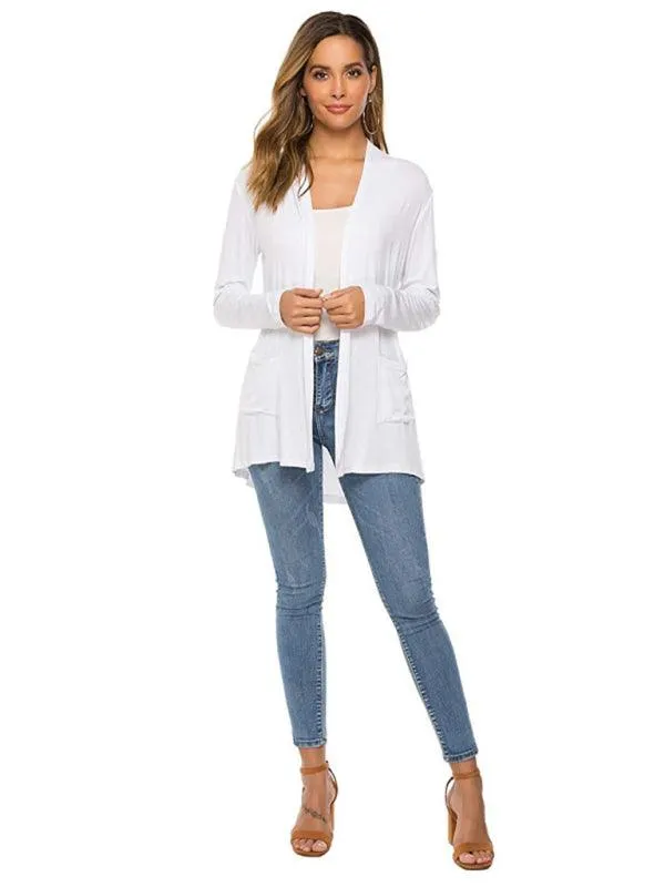 Mid-Length  Women Cardigan Sweater