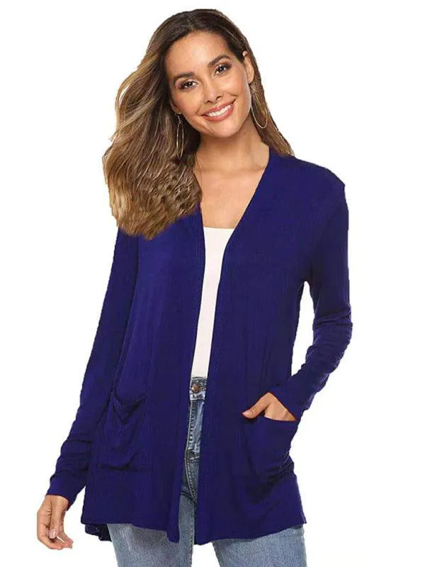 Mid-Length  Women Cardigan Sweater