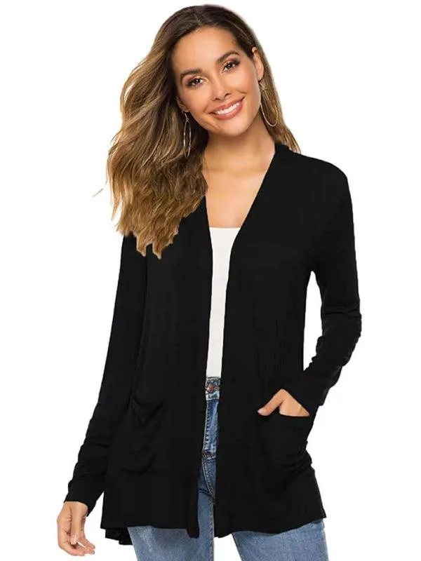 Mid-Length  Women Cardigan Sweater