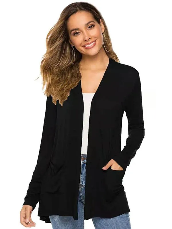 Mid-Length  Women Cardigan Sweater