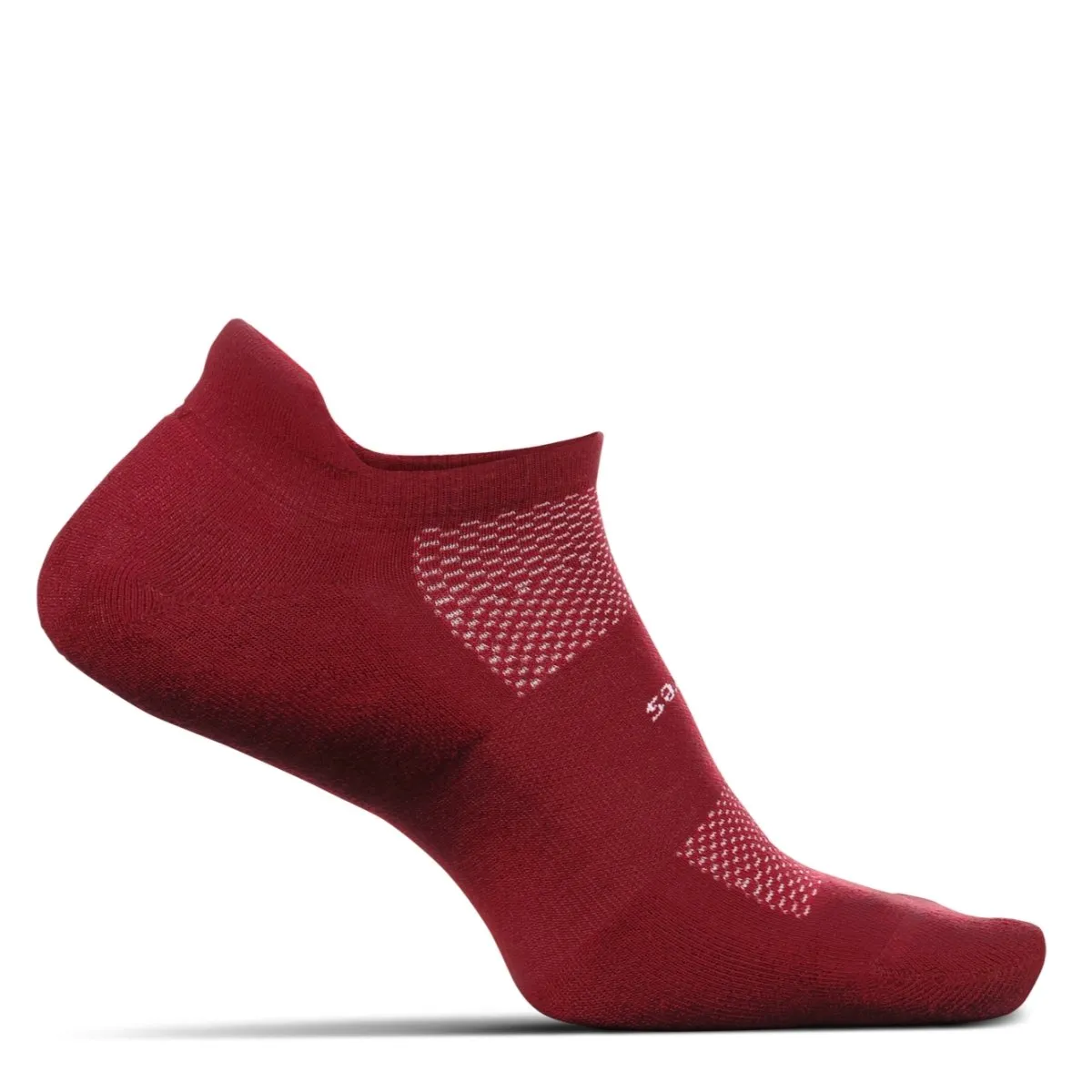 Feetures High Performance Cushion No Show Tab Socks - Vino