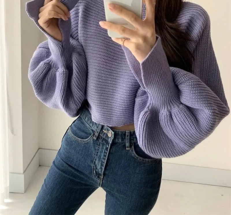 Vorel Luxury Knitted Sweaters in Lilac