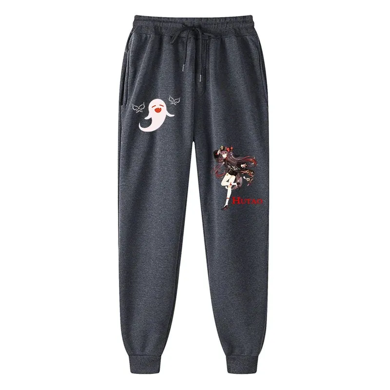 Genshin Impact Graphic Sweatpants for Men Women Fleece Lined Running Jogging Pants (2)