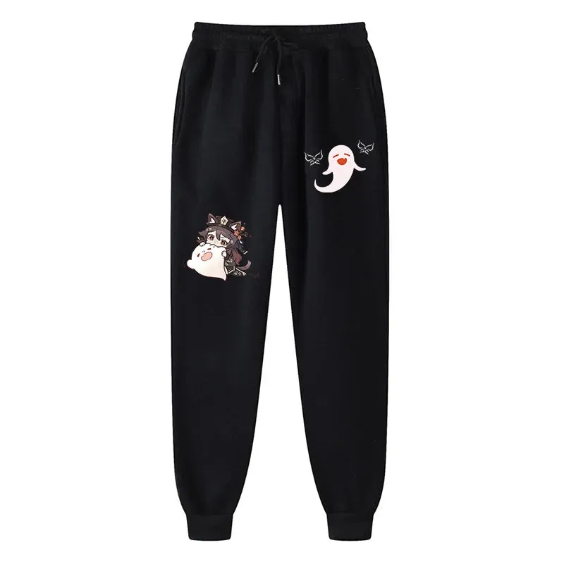 Genshin Impact Graphic Sweatpants for Men Women Fleece Lined Running Jogging Pants (2)