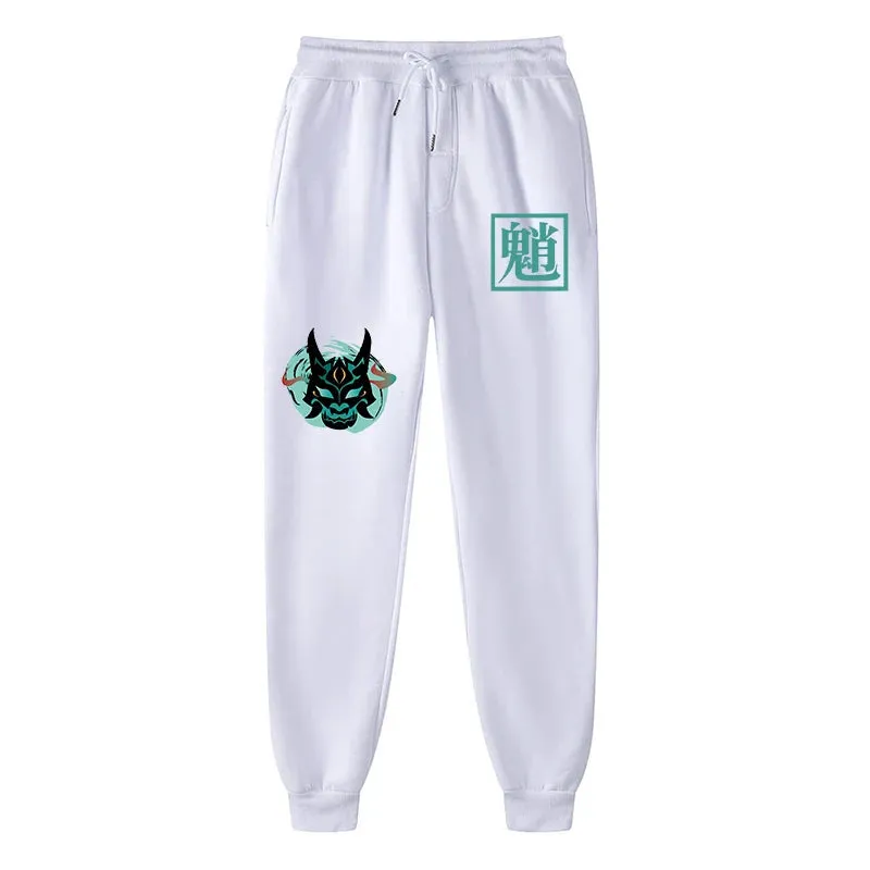 Genshin Impact Graphic Sweatpants for Men Women Fleece Lined Running Jogging Pants (2)