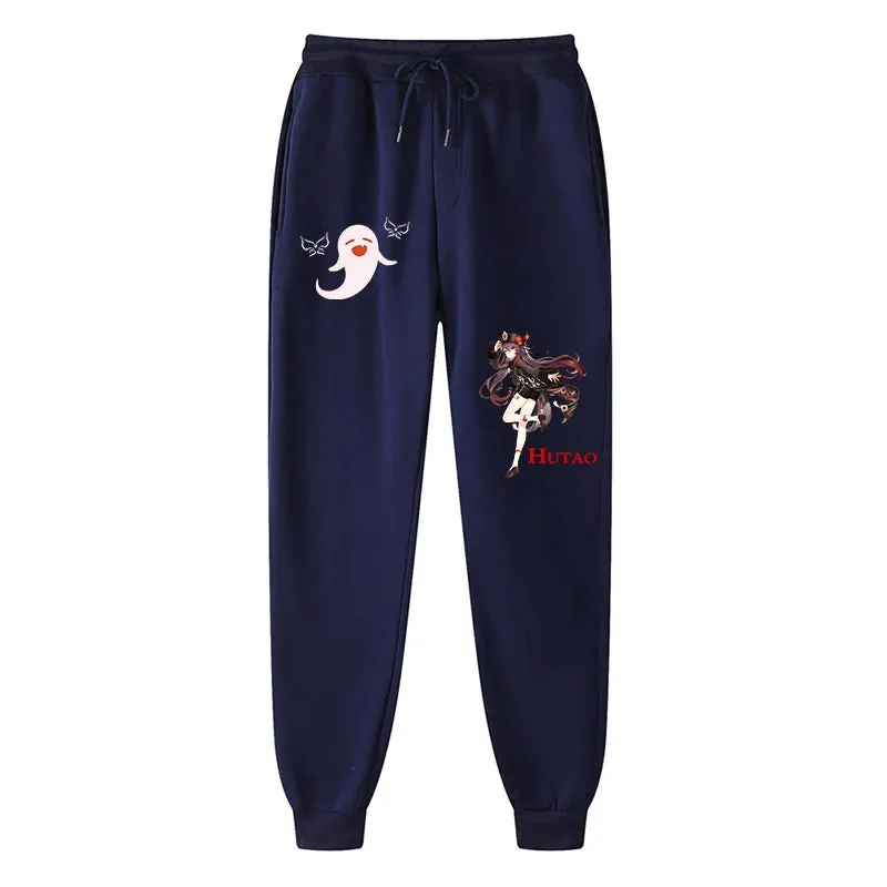 Genshin Impact Graphic Sweatpants for Men Women Fleece Lined Running Jogging Pants (2)