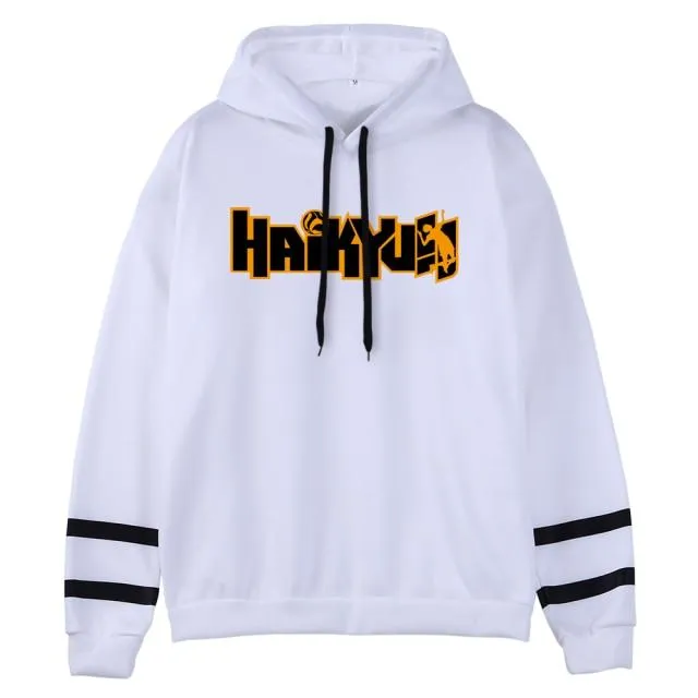 Japan Anime Haikyuu Anime Prints Hoodies Mens New Fashion Hoody Hip Hop Fleece Sweatshirts Crewneck Pullovers Cute Clothing Man