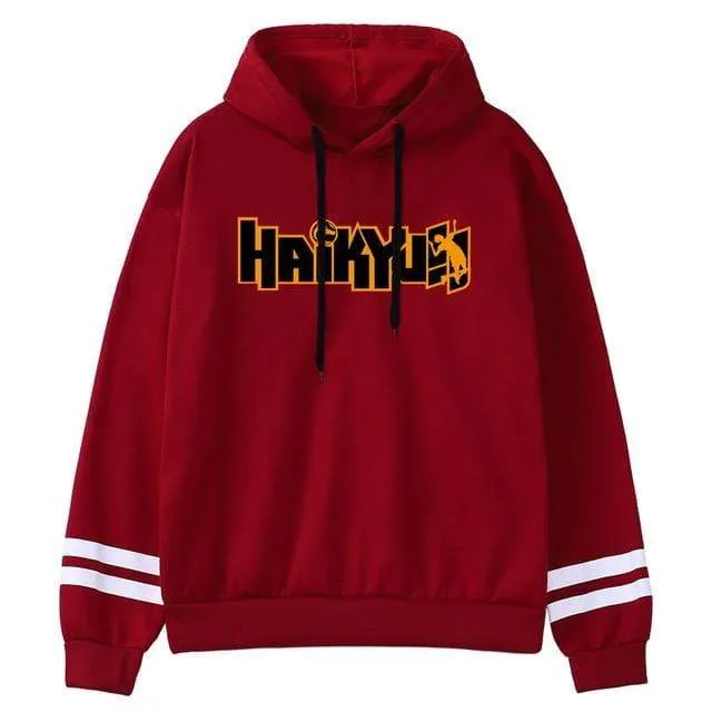 Japan Anime Haikyuu Anime Prints Hoodies Mens New Fashion Hoody Hip Hop Fleece Sweatshirts Crewneck Pullovers Cute Clothing Man