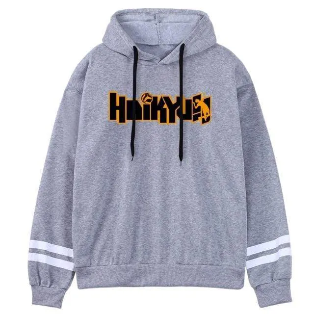 Japan Anime Haikyuu Anime Prints Hoodies Mens New Fashion Hoody Hip Hop Fleece Sweatshirts Crewneck Pullovers Cute Clothing Man