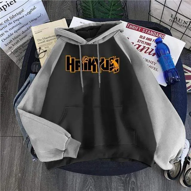 Japan Anime Haikyuu Anime Prints Hoodies Mens New Fashion Hoody Hip Hop Fleece Sweatshirts Crewneck Pullovers Cute Clothing Man