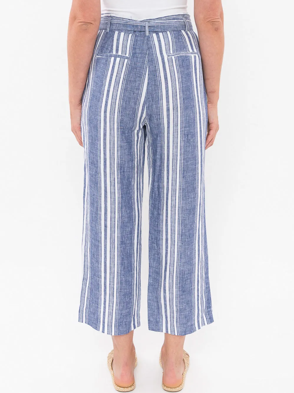 JUMP STRIPE LINEN PANT