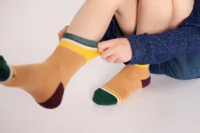 Kids' Merino Wool Socks, Yellow (Single Pair)