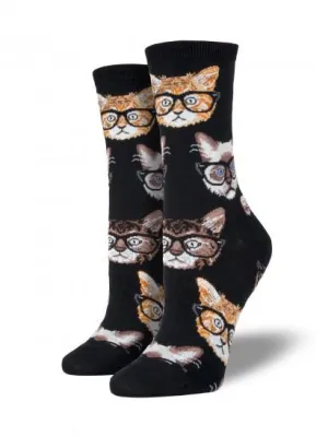 Ladies Kittenster Graphic Socks