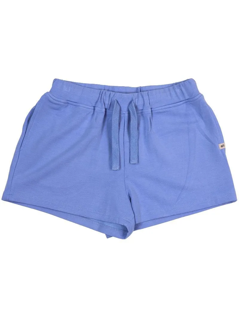 "Simply Southern Splash Blue Bliss Solid Shorts - Vibrant Everyday Comfort with Tropical Accent