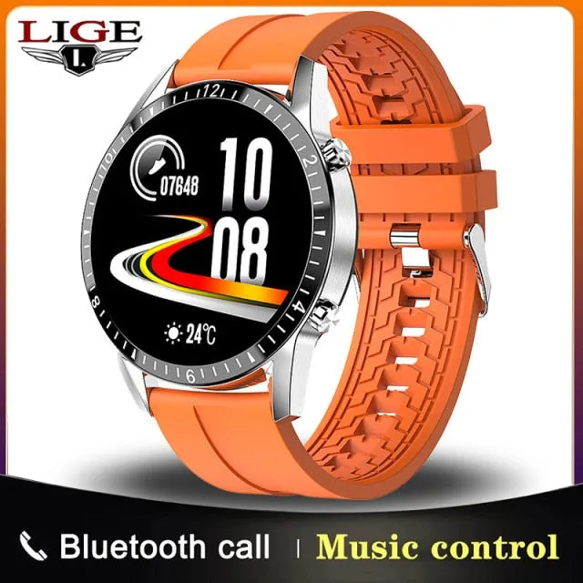 LIGE 2021 New IP67 Men's Bluetooth Call SmartWatch