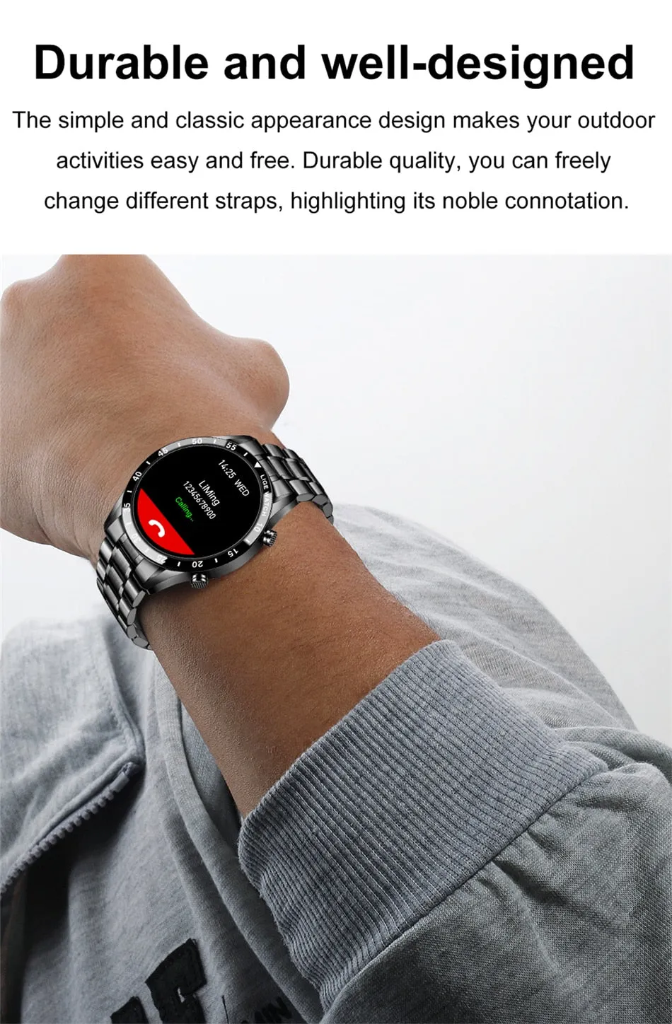 LIGE 2021 New IP67 Men's Bluetooth Call SmartWatch