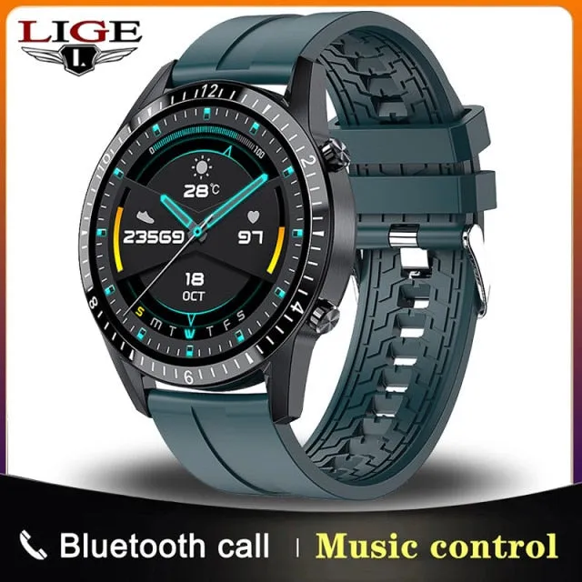 LIGE 2021 New IP67 Men's Bluetooth Call SmartWatch