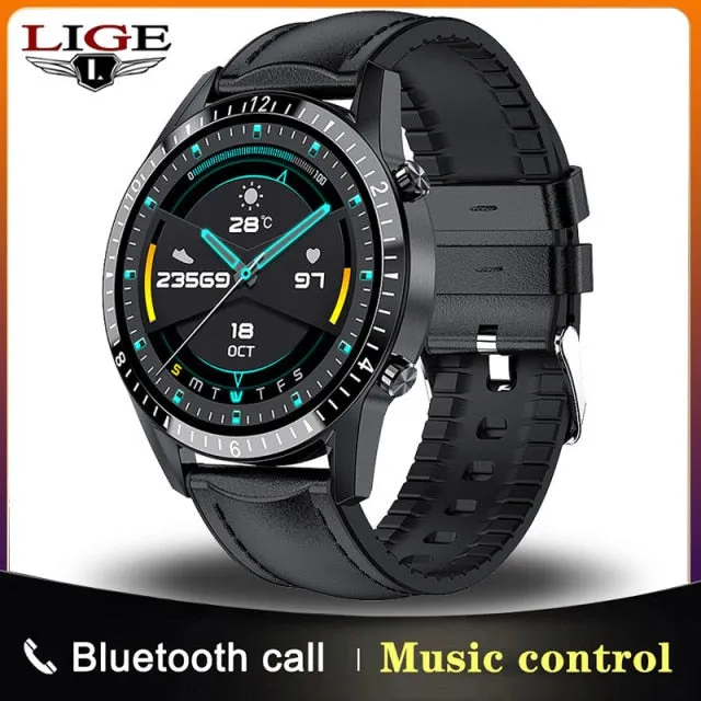 LIGE 2021 New IP67 Men's Bluetooth Call SmartWatch