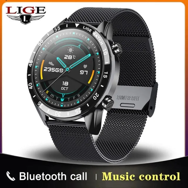 LIGE 2021 New IP67 Men's Bluetooth Call SmartWatch