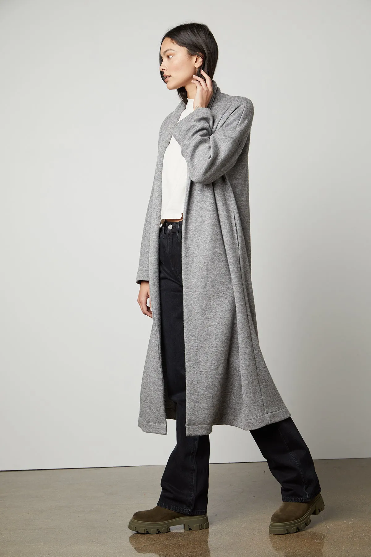 PATRICIA DOUBLE KNIT DUSTER CARDIGAN