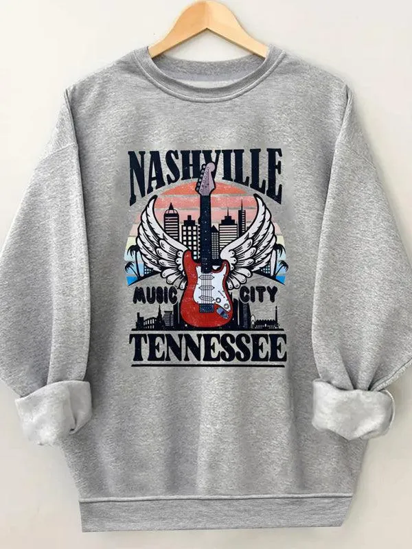 Nashville Printed Women Sweatshirt