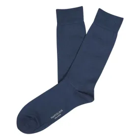 Marcoliani Pima Cotton Classic Plain Avio Socks