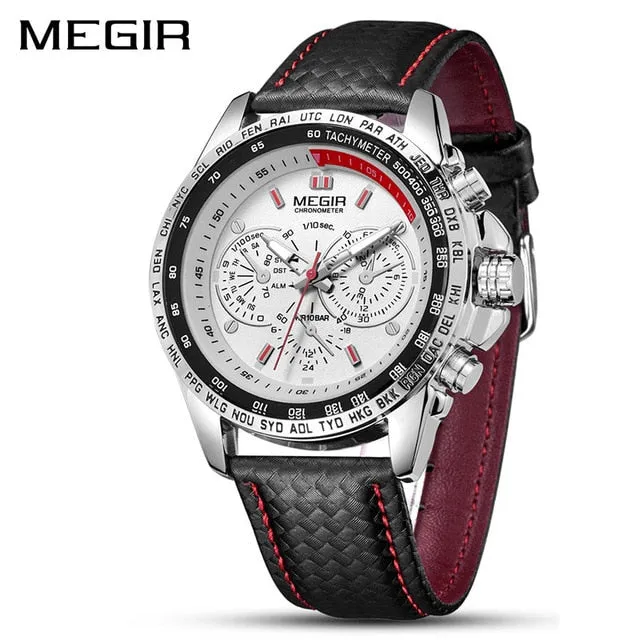 MEGIR Top Brand Luxury Quartz Waterproof Men Wrist Watch