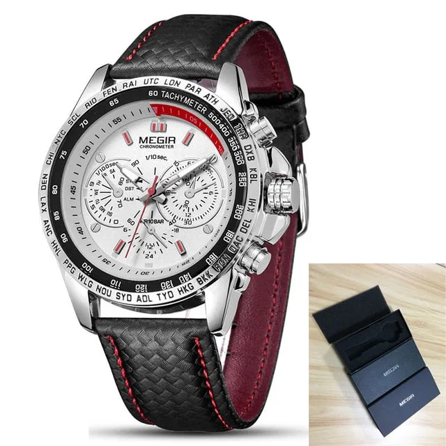 MEGIR Top Brand Luxury Quartz Waterproof Men Wrist Watch