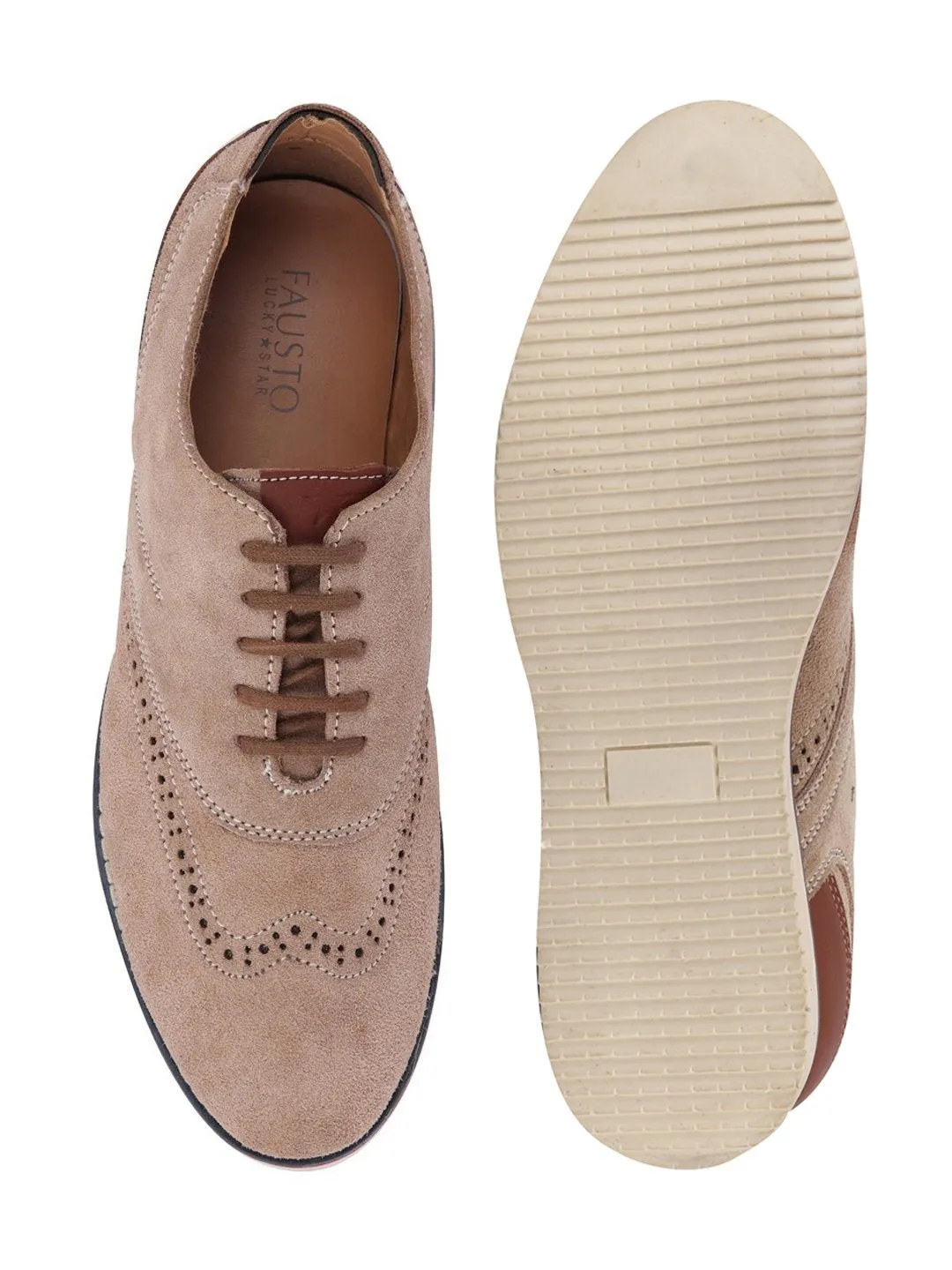 Men Cheeku Suede Leather Oxford Casual Shoes