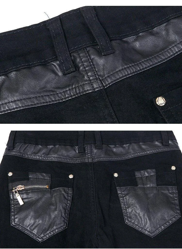 Hip Hop Leather Pants For Men