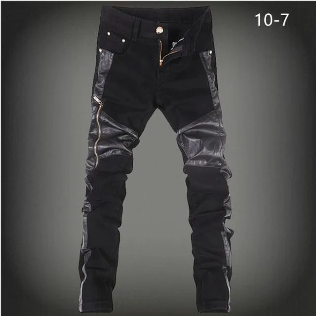 Hip Hop Leather Pants For Men