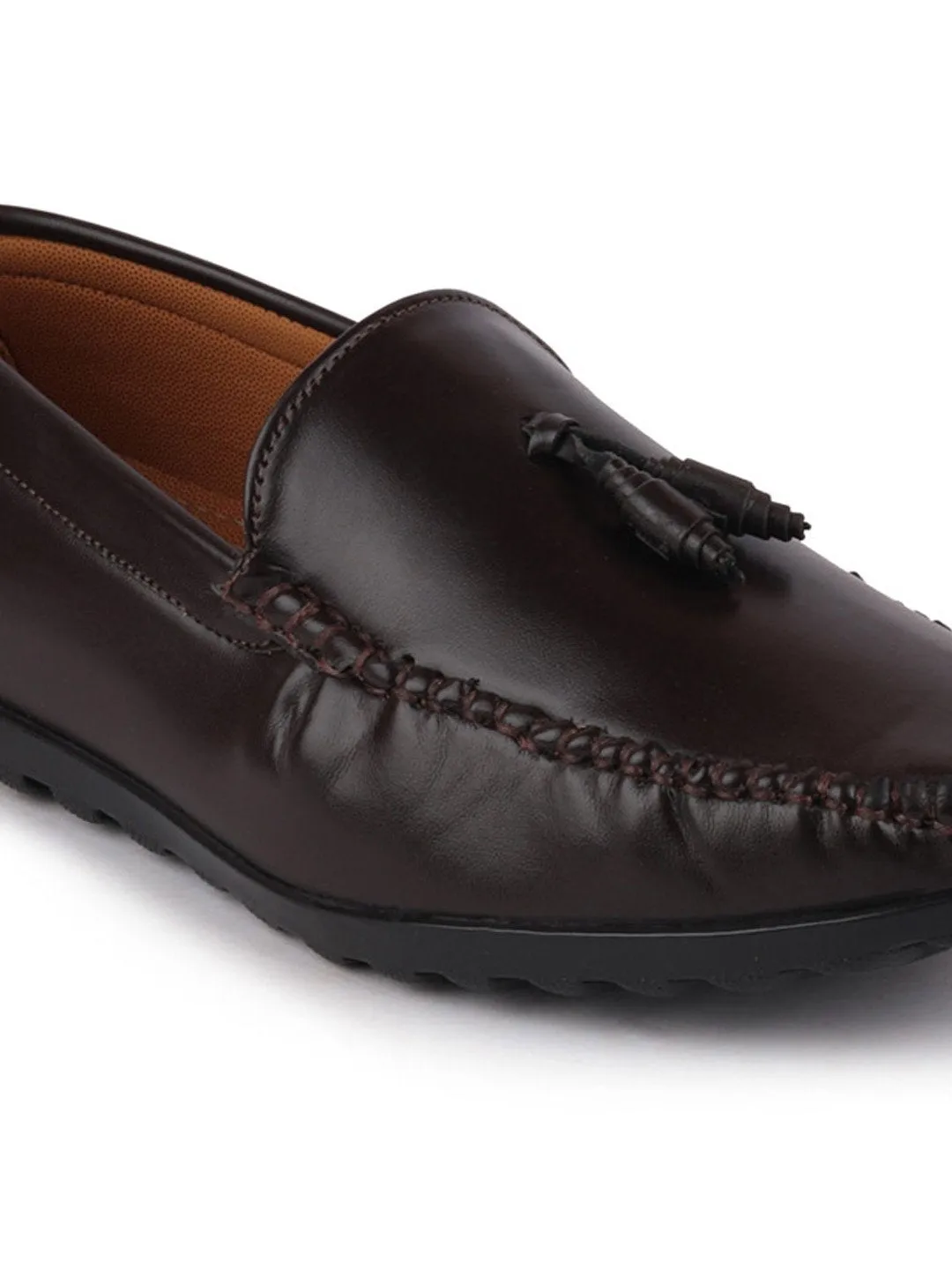 Men Brown Casual Slip-On Loafers