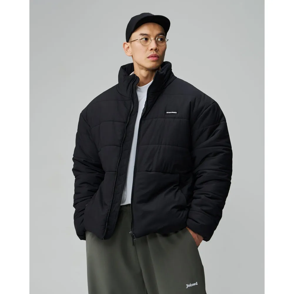 TEAMJOINED JOINED TECH OVERSIZED PUFFER JACKET-BLACK