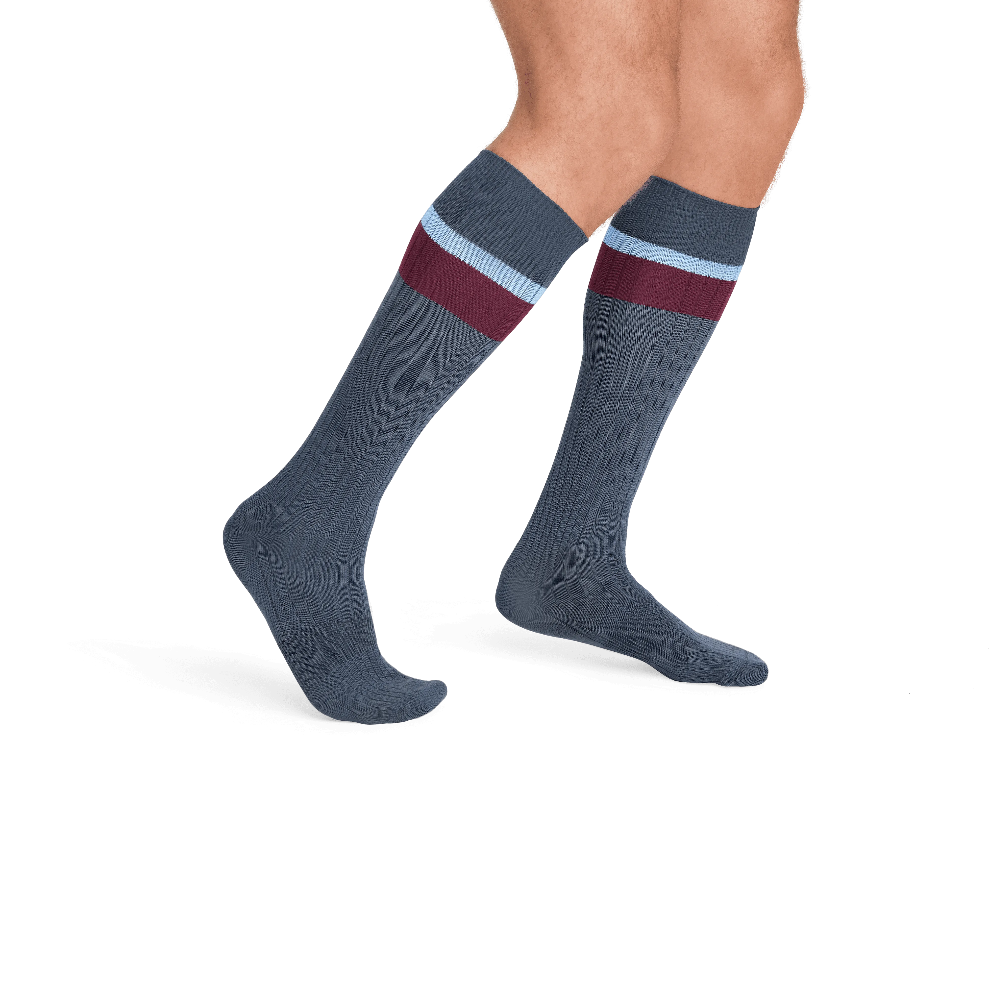 Men's Ribbed Dress Over the Calf Sock 8-Pack