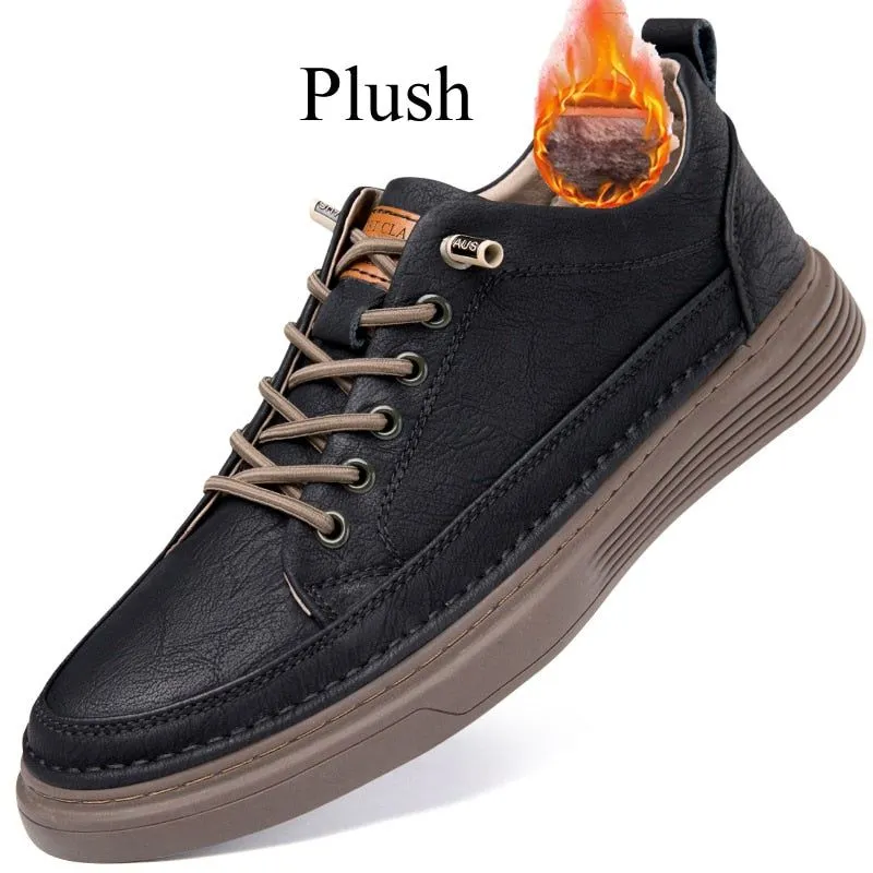 FM1244 Men's Leather Casual Flat Shoes - Classic Sneaker