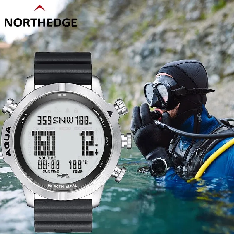 NORTH EDGE Professional Diving Watch For Men Oxygenated