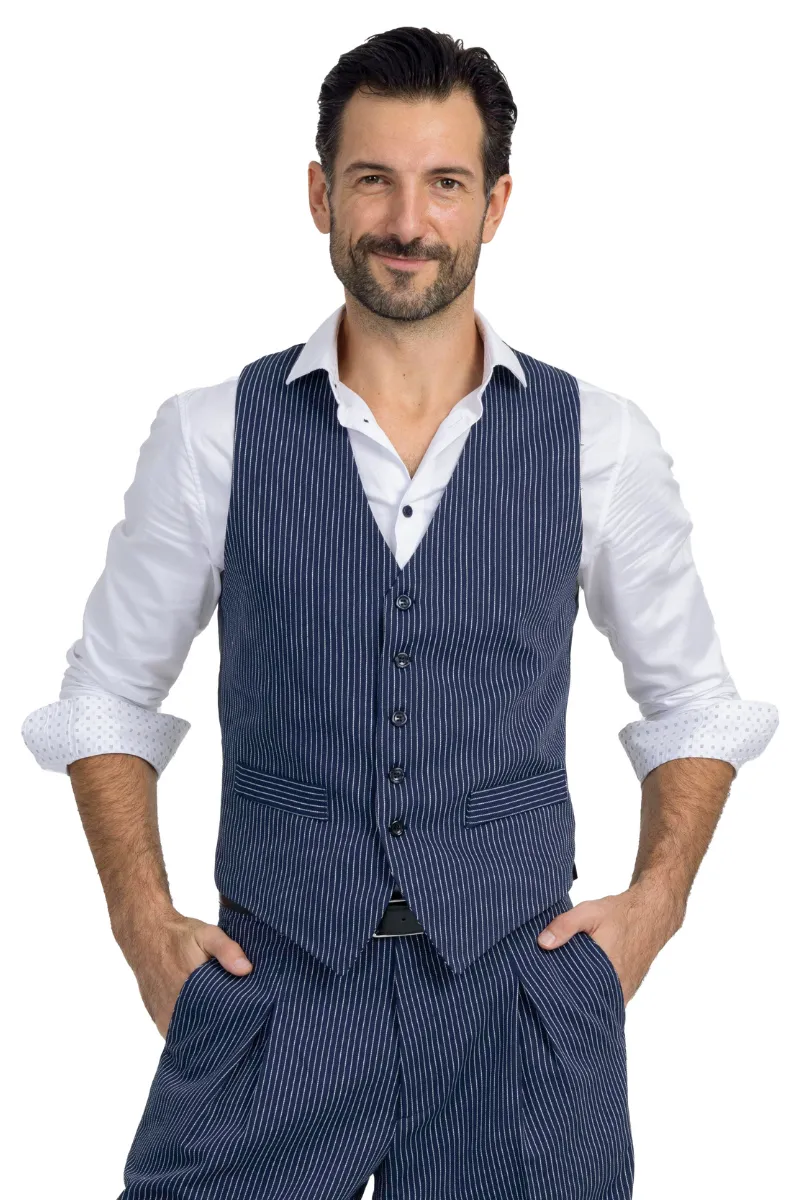 Striped Blue Men's Tango Vest (44)