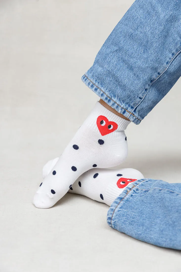 POLKA HEART SHORT SOCKS