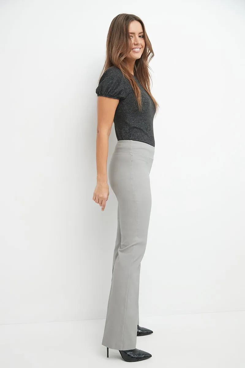 Pull-on bootcut work pants