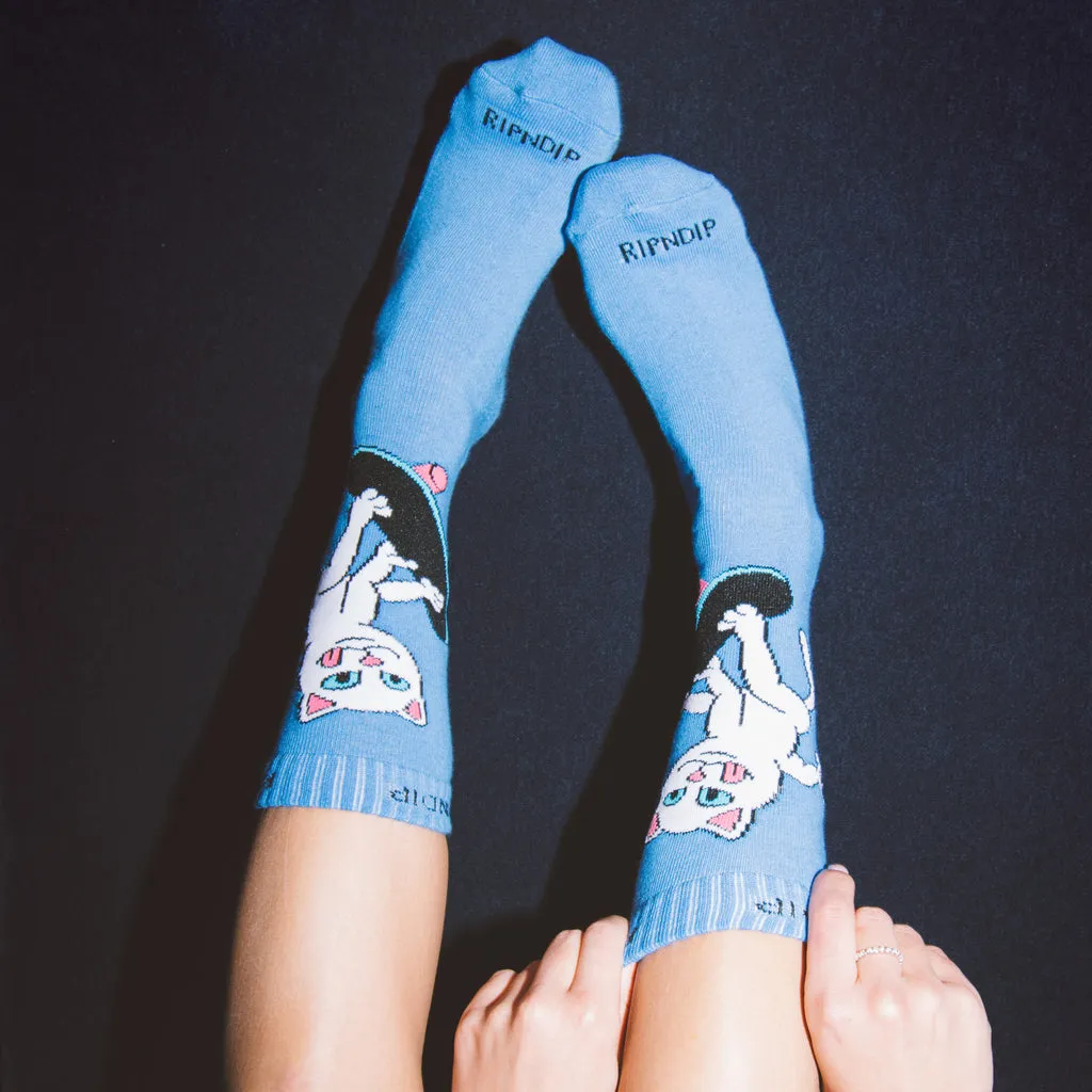 RIPNDIP SKATER NERM SOCKS-SLATE BLUE